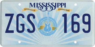 MS license plate ZGS169