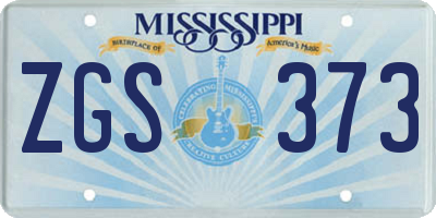MS license plate ZGS373