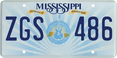 MS license plate ZGS486