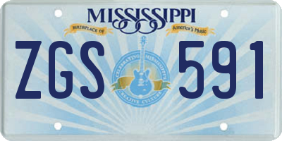 MS license plate ZGS591