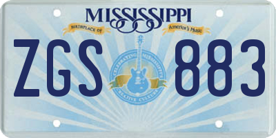 MS license plate ZGS883