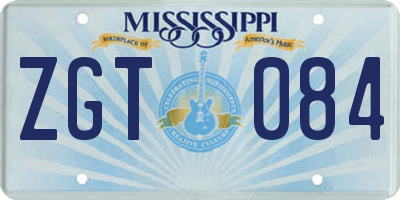 MS license plate ZGT084