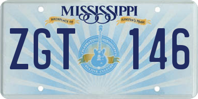 MS license plate ZGT146
