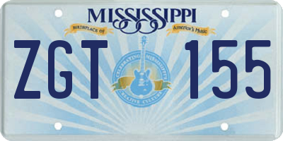 MS license plate ZGT155