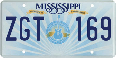 MS license plate ZGT169
