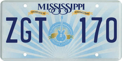 MS license plate ZGT170