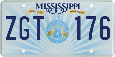 MS license plate ZGT176