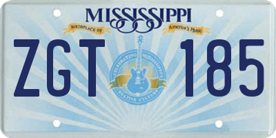 MS license plate ZGT185