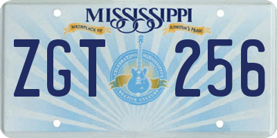 MS license plate ZGT256