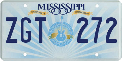 MS license plate ZGT272