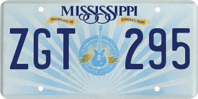 MS license plate ZGT295