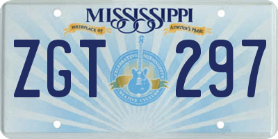 MS license plate ZGT297