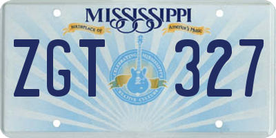 MS license plate ZGT327