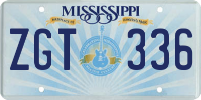 MS license plate ZGT336
