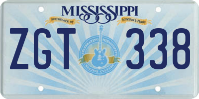 MS license plate ZGT338