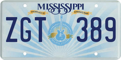 MS license plate ZGT389