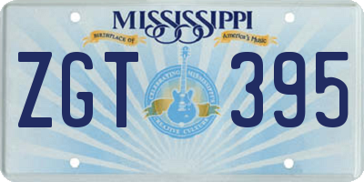 MS license plate ZGT395