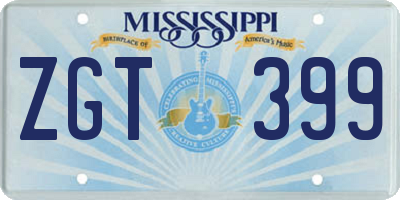 MS license plate ZGT399