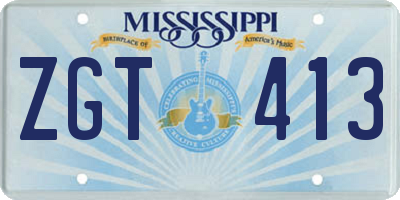MS license plate ZGT413