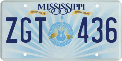 MS license plate ZGT436