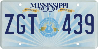 MS license plate ZGT439