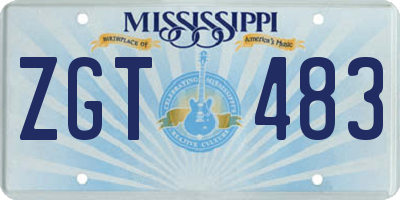 MS license plate ZGT483