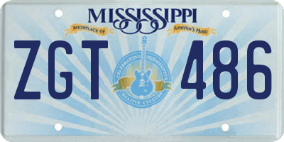 MS license plate ZGT486