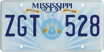 MS license plate ZGT528