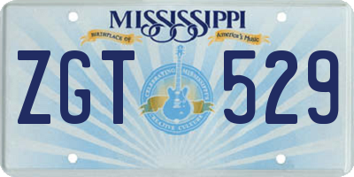 MS license plate ZGT529