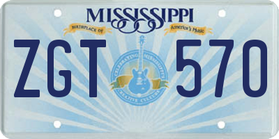 MS license plate ZGT570