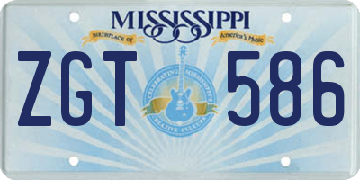 MS license plate ZGT586