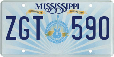 MS license plate ZGT590