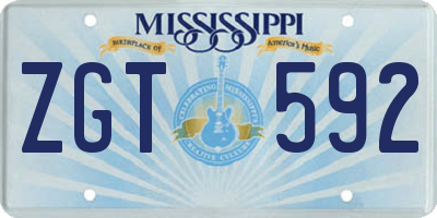 MS license plate ZGT592
