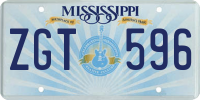 MS license plate ZGT596