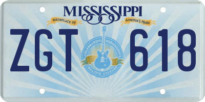 MS license plate ZGT618