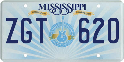 MS license plate ZGT620