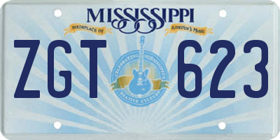 MS license plate ZGT623