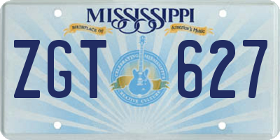 MS license plate ZGT627