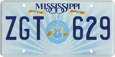 MS license plate ZGT629