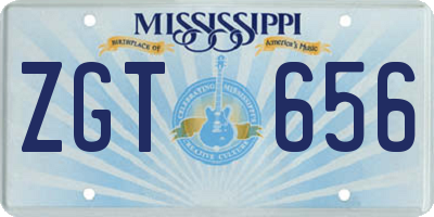 MS license plate ZGT656