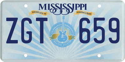 MS license plate ZGT659