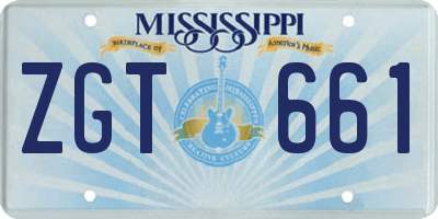 MS license plate ZGT661