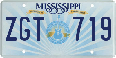 MS license plate ZGT719