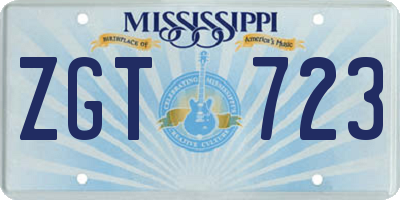 MS license plate ZGT723