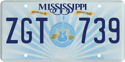MS license plate ZGT739