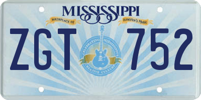 MS license plate ZGT752