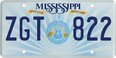 MS license plate ZGT822