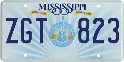 MS license plate ZGT823