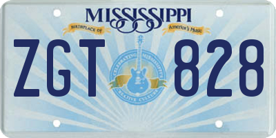 MS license plate ZGT828