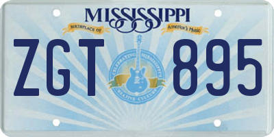 MS license plate ZGT895